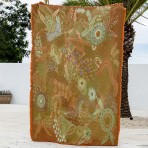 Indigenous Art Throw Rug | Flowers Along The River | Dustin Koa Indigenous Art Throw Rug | Flowers Along The River | Dustin Koa